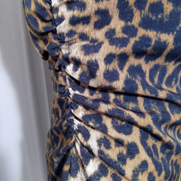 Five Seventy Five S/S Leopard Print MIni Dress - Picture 3 of 5